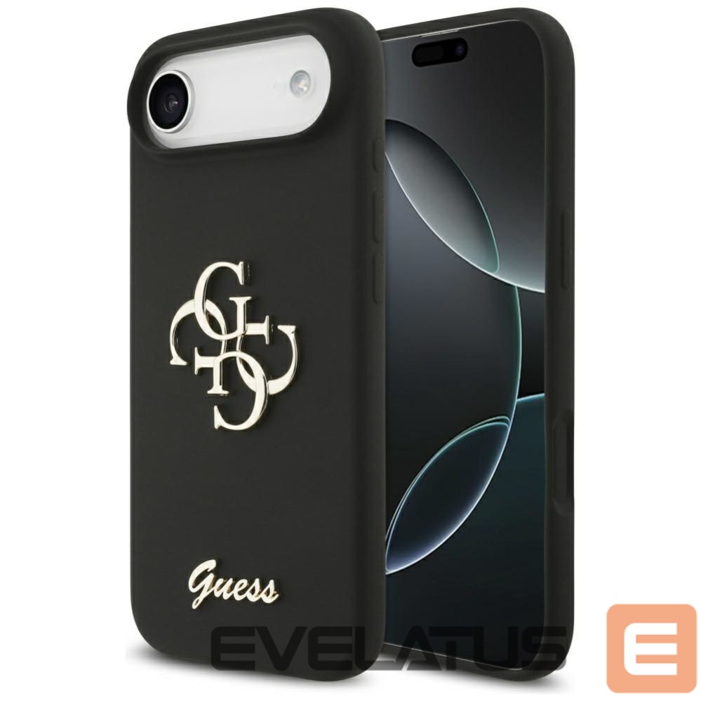 Kitos prekės Guess Guess Silicone Big 4G Script case for iPhone Air - black