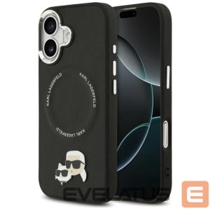 Kitos prekės Karl Lagerfeld  Karl Lagerfeld Karl & Choupette Pins MagSafe Case for iPhone 17 - Black 