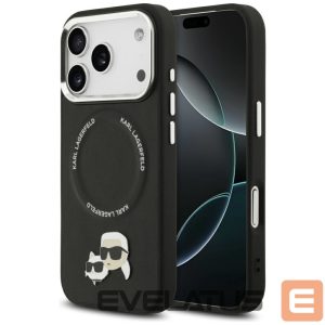 Kitos prekės Karl Lagerfeld  Karl Lagerfeld Karl & Choupette Pins MagSafe Case for iPhone 17 Pro - Black 