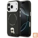 Kitos prekės Karl Lagerfeld  Karl Lagerfeld Karl Pin MagSafe Case for iPhone 17 Pro - Black 