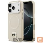Kitos prekės Karl Lagerfeld  Karl Lagerfeld Karl Pin MagSafe Case for iPhone 17 Pro Max - Beige 