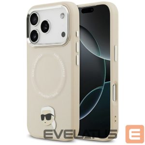 Kitos prekės Karl Lagerfeld  Karl Lagerfeld Karl Pin MagSafe Case for iPhone 17 Pro Max - Beige 