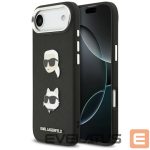 Kitos prekės Karl Lagerfeld  Karl Lagerfeld FW Grained Karl & Choupette Heads Pins & Logo iPhone Air Case - Black 