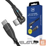 Kitos prekės 3MK  3mk Hyper Cable 3mk Hyper Cable N-SERIES USB-C / USB-C 2m 20V/3A 60W / black 