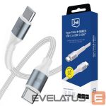 Kitos prekės 3MK  3mk Hyper Cable 3mk Hyper Cable N-SERIES USB-C / USB-C 1m 20V/3A 60W / white 