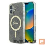 Kitos prekės Guess  IML 4G MagSafe Case for iPhone 16 - Brown 