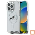 Kitos prekės Karl Lagerfeld  Karl Lagerfeld IML Metal Karl&Choupette Head MagSafe Case for iPhone 16 Pro - White 