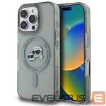 Kitos prekės Karl Lagerfeld  Karl Lagerfeld IML Metal Karl&Choupette Head MagSafe Case for iPhone 16 Pro Max - Black 