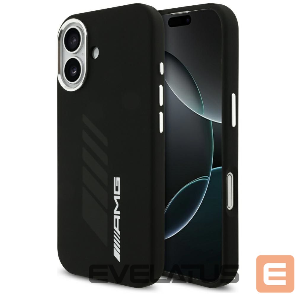 Kitos prekės Mercedes-Benz AMG Silicone Oversize Rhombs MagSafe Case for iPhone 17 - Black