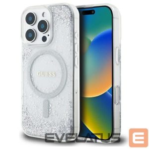 Kitos prekės Guess  Guess Resin Gradient Glitter MagSafe case for iPhone 16 Pro - silver 