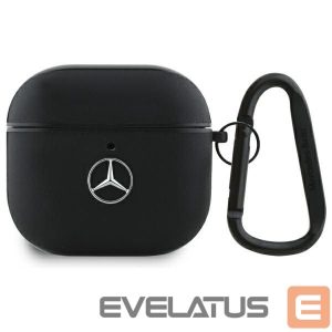 Kitos prekės Mercedes-Benz  Mercedes MEA4CSLBK AirPods 4 cover black/black Leather Metal Logo 