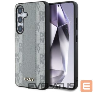 Kitos prekės DKNY  DKNY Leather Checkered Pattern MagSafe case for Samsung Galaxy S25 taupe 