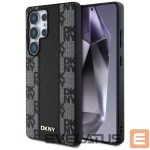 Kitos prekės DKNY  DKNY Leather Checkered Pattern MagSafe Case for Samsung Galaxy S25 Ultra Black 