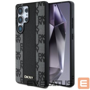 Kitos prekės DKNY  DKNY Leather Checkered Pattern MagSafe Case for Samsung Galaxy S25 Ultra Black 