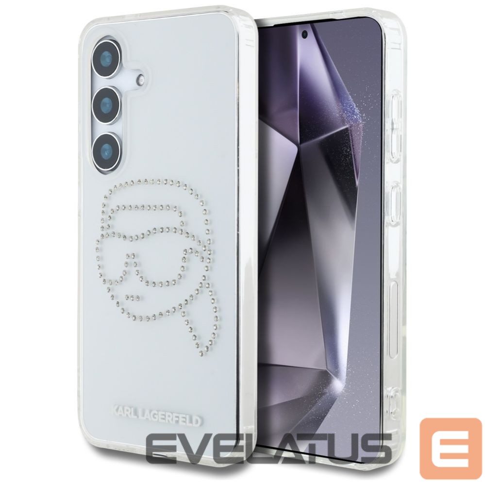 Kitos prekės Karl Lagerfeld Case Karl Lagerfeld Rhinestones Karl Head Logo Samsung Galaxy S25 transparent