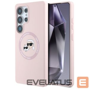 Kitos prekės Karl Lagerfeld  Karl Lagerfeld Silicone Double Heads And Circle MagSafe Samsung Galaxy S25 Ultra Case Pink 