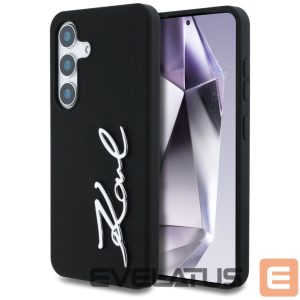 Kitos prekės Karl Lagerfeld  Case Karl Lagerfeld Silicone Metal Signature Logo Samsung Galaxy S25 black 