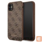 Kitos prekės Guess  Guess 4G Metal Gold Logo Case for iPhone 11 / Xr 6.1" - Brown 