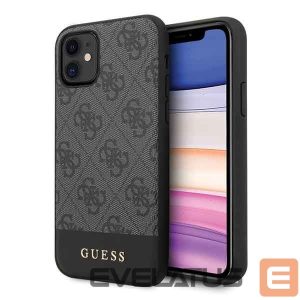 Kitos prekės Guess  Guess 4G Stripe Collection case for iPhone 11 6.1" / Xr - gray 