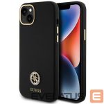 Kitos prekės Guess  Guess Silicone Logo Strass 4G Case for iPhone 15 Plus / 14 Plus 6.7" - Black 