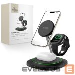 Kitos prekės Tech-Protect  Tech-Protect QI15W-A46 3in1 Magnetic MagSafe Inductive Charger - Black 