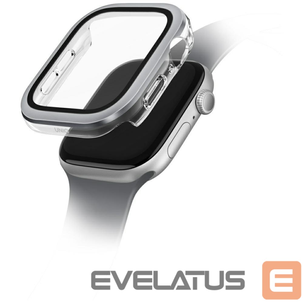 Kitos prekės UNIQ Uniq Voute tempered glass case for Apple Watch 10 46 mm - silver