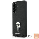 Kitos prekės Karl Lagerfeld  Karl Lagerfeld Fixed Glitter Ikonik Logo Metal Pin Case for Samsung Galaxy A56 - Black 