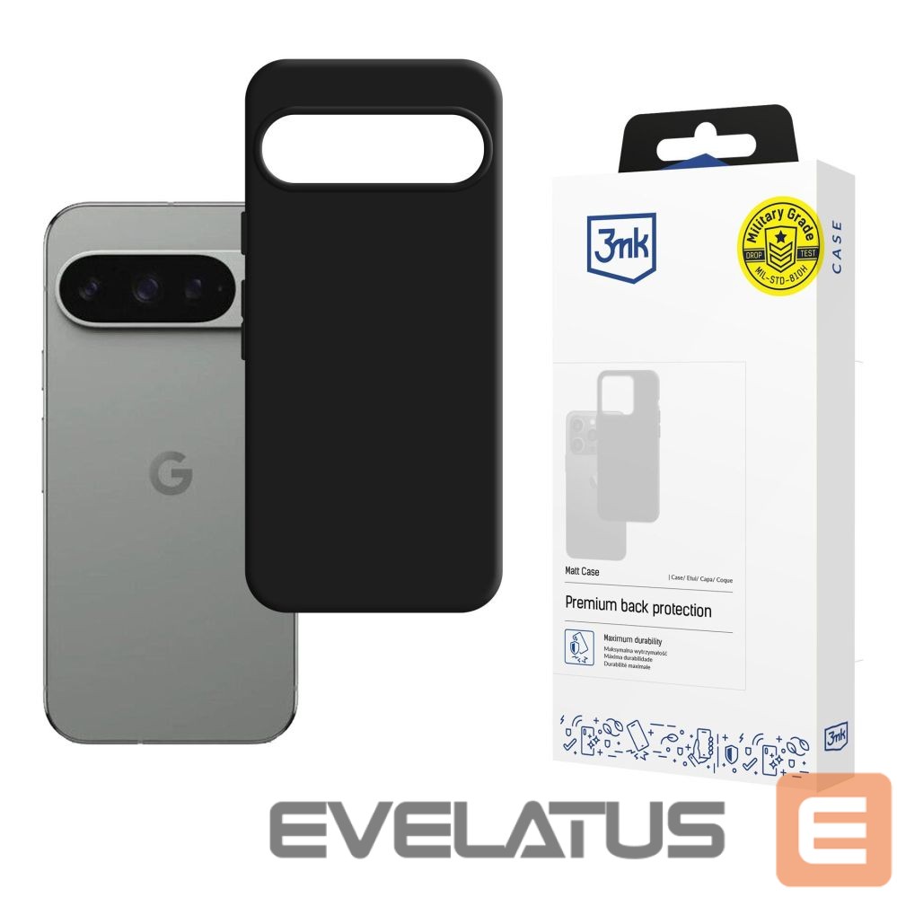 Kitos prekės 3MK 3mk Matt Case for Google Pixel 10 / Google Pixel 10 Pro - Matte Black