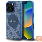 Kitos prekės Guess  Guess 4G Circle Classic Logo MagSafe case for iPhone 16 Pro - blue 