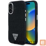Kitos prekės Guess  Guess Denim Triangle Logo MagSafe case for iPhone 16 - black 