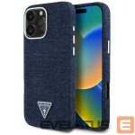Kitos prekės Guess  Guess Denim Triangle Logo MagSafe iPhone 16 Pro Case - Blue 