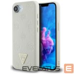 Kitos prekės Guess  Guess Grained Hot Stamp Peony Triangle Logo MagSafe case for iPhone 16e - beige 