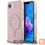 Kitos prekės Guess  Guess IML Glitter Circle MagSafe case for iPhone 16e - pink 