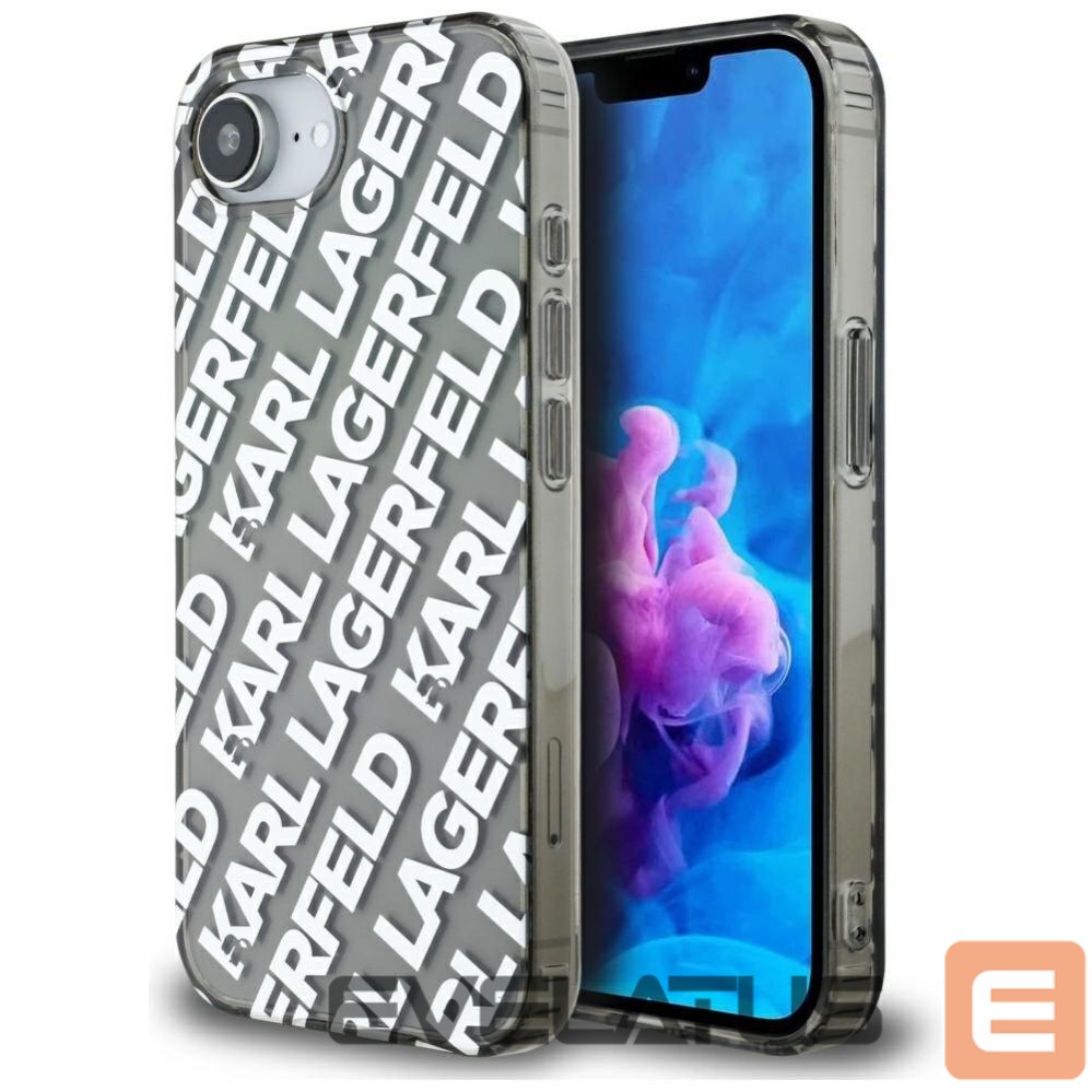 Kitos prekės Karl Lagerfeld Karl Lagerfeld IML Repeat Logo case for iPhone 16e - silver