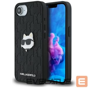 Kitos prekės Karl Lagerfeld  Karl Lagerfeld Monogram Choupette Head Pin iPhone 16e Case - Black 
