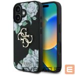 Kitos prekės Guess  Guess Grained Roses Big 4G logo case for iPhone 16 - black 