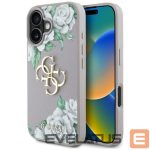 Kitos prekės Guess  Guess Grained Roses Big 4G Logo iPhone 16 Case - Purple 