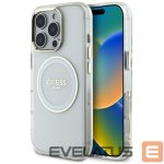 Kitos prekės Guess  Guess IML Metal Colored Circle Classic Logo MagSafe case for iPhone 16 Pro Max - white 