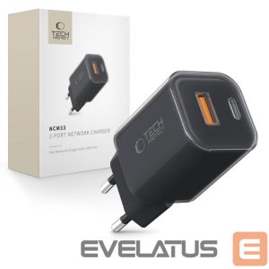 Kitos prekės Tech-Protect  Tech-Protect NCM33W 2-port PD33W/QC3.0 wall charger - black 