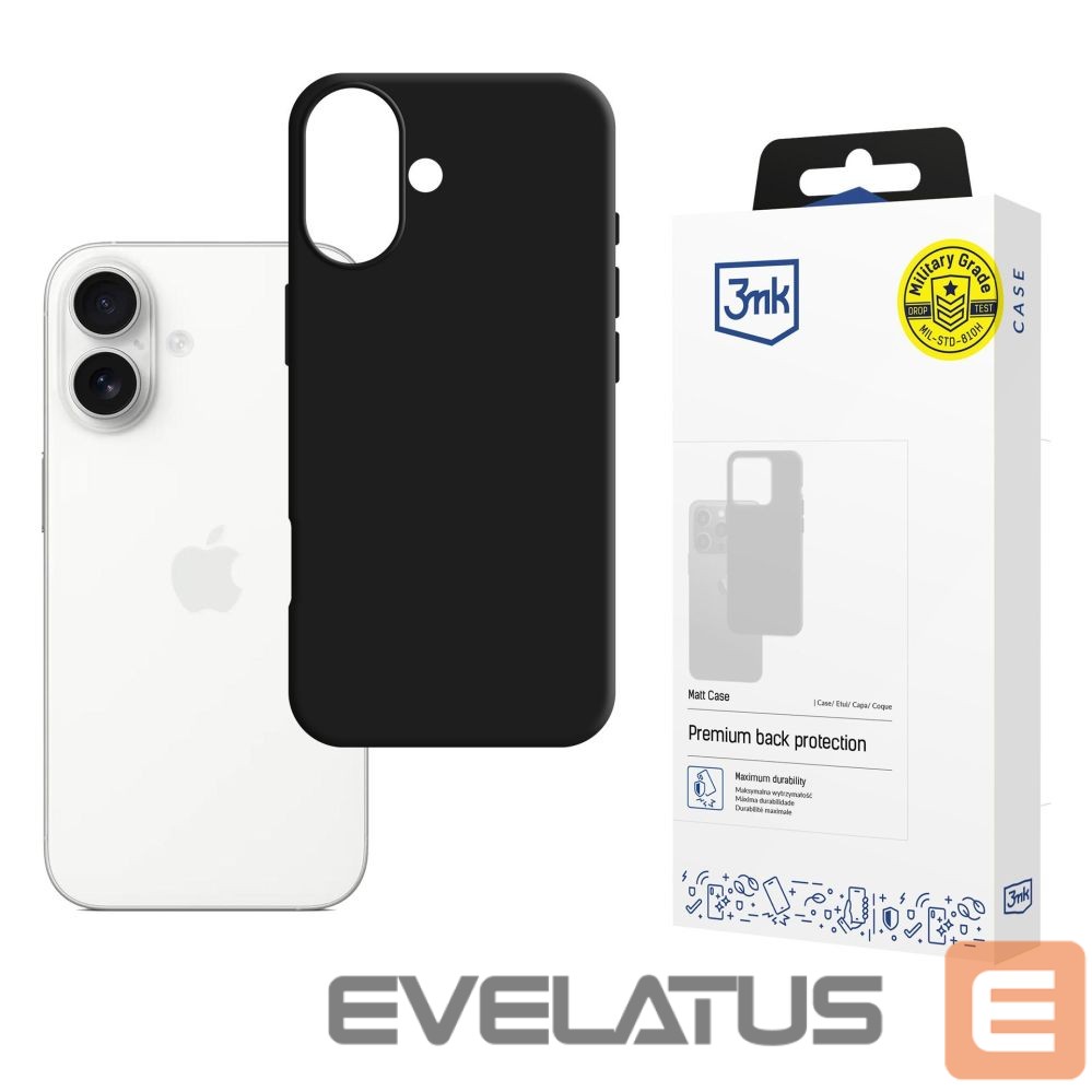 Kitos prekės 3MK 3mk Matt Case for Apple iPhone 17 - Black