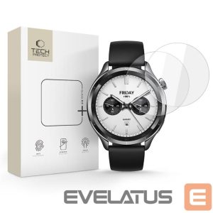 Kitos prekės Tech-Protect  Tech-Protect Glass Fit+ 2-pack tempered glass for Xiaomi Watch S4 - transparent 
