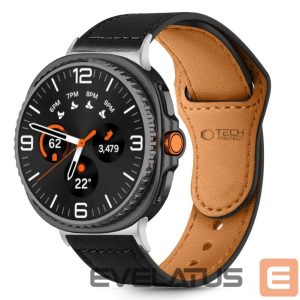Kitos prekės Tech-Protect  Tech-Protect Leatherfit Strap for Samsung Galaxy Watch 40/44/46 mm - Black 