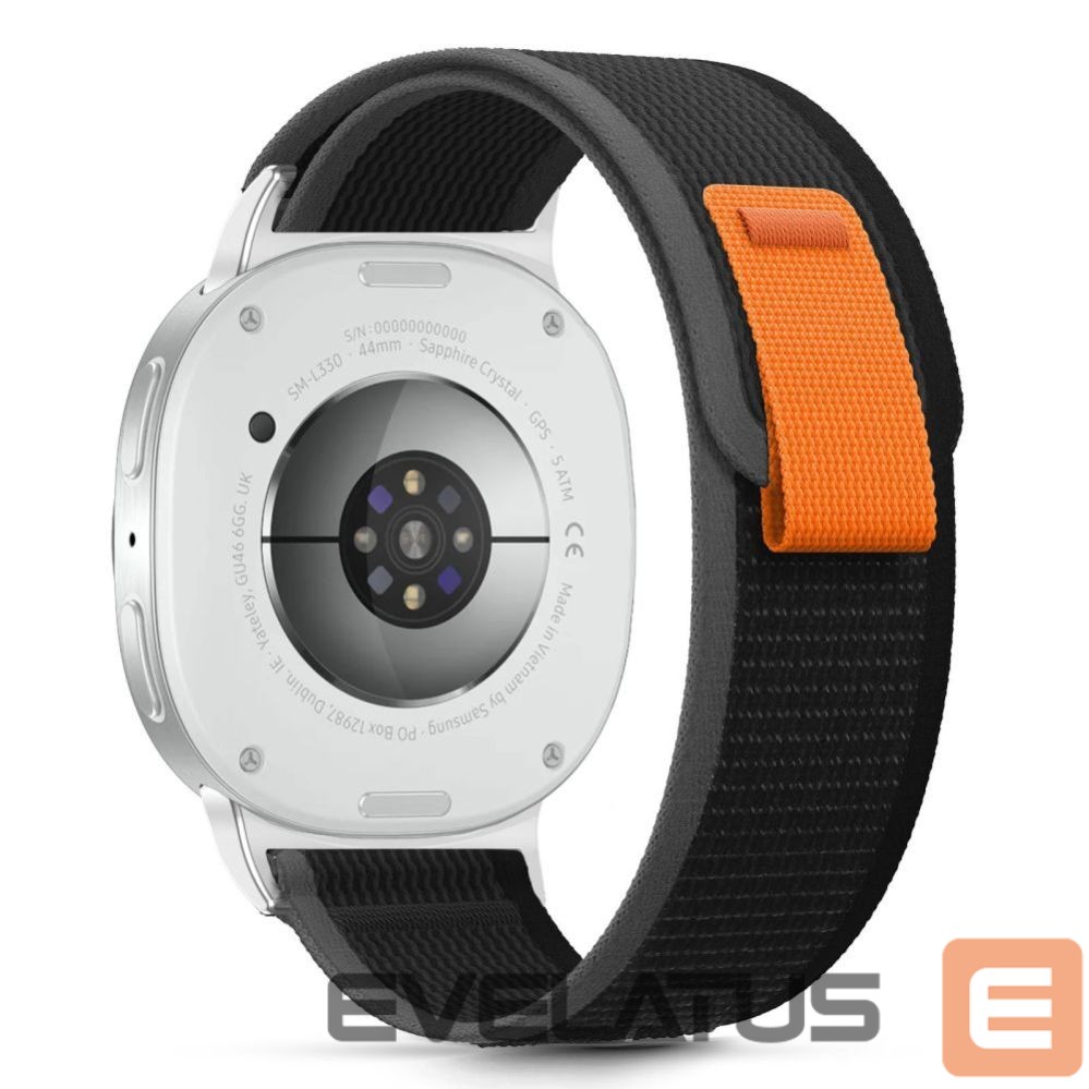 Kitos prekės Tech-Protect Tech-Protect Nylon Stripe Strap for Samsung Galaxy Watch 40/44/46 mm - Black and Orange