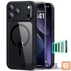 Kitos prekės ESR  ESR Classic Hybrid MagSafe + Tempered Glass Set for iPhone 17 Pro - Clear Black 
