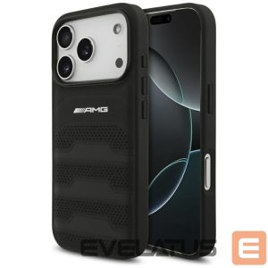 Kitos prekės Mercedes-Benz  AMG Leather Debossed Lines Logo Case for iPhone 17 Pro - Black 