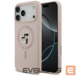 Kitos prekės Karl Lagerfeld  Karl Lagerfeld Silicone Karl&Choupette Ring MagSafe Case for iPhone 17 Pro Max - Pink 
