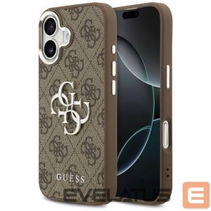 Kitos prekės Guess  Guess 4G Big 4G Classic Logo case for iPhone 17 - brown and silver 