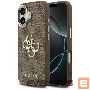 Kitos prekės Guess  Guess 4G Big 4G Classic Logo Case for iPhone 17 - Brown and Gold 