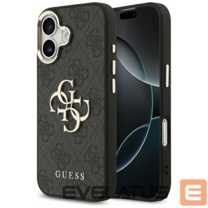 Kitos prekės Guess  Guess 4G Big 4G Classic Logo Case for iPhone 17 - Black and Gold 