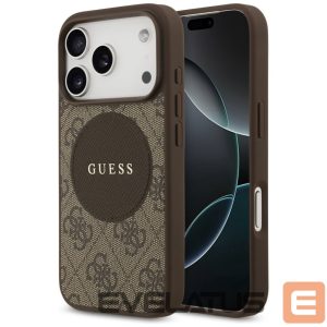 Kitos prekės Guess  Guess 4G Circle Classic Logo MagSafe case for iPhone 17 Pro - brown 